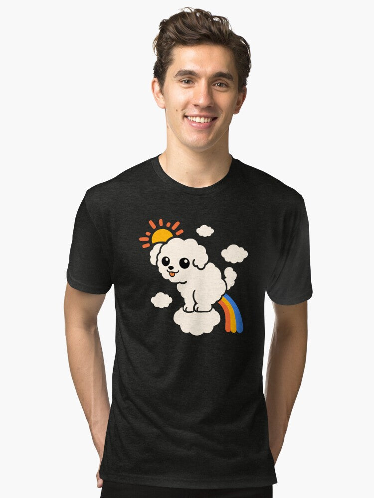 Poodle pooping rainbows Tri blend T Shirt T Shirt High Search Demand Hot Right Now