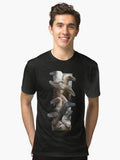 Deinonychus Panel Tri blend T Shirt T Shirt Premium Print Fan Favorite
