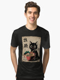 Cat Ramen Japanese Funny Graphic Tees Kawaii Cat Anime Gifts Tri blend T Shirt T Shirt Viral TikTok Fan Favorite