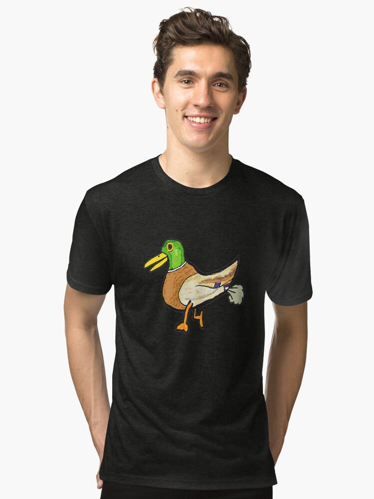 Funny Farting Duck Tri blend T Shirt T Shirt Premium Print Hot Right Now