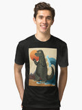 Godzilla Vs Basically Everything Tri blend T Shirt T Shirt Trending US Fan Favorite