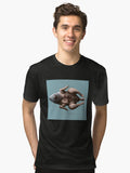 Surreal Mutant Fish Creature Weird Fantasy Art Tri blend T Shirt T Shirt Trending US Daily Wear