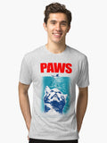 Paws Cat parody Tri blend T Shirt T Shirt Comfort Fit Daily Wear