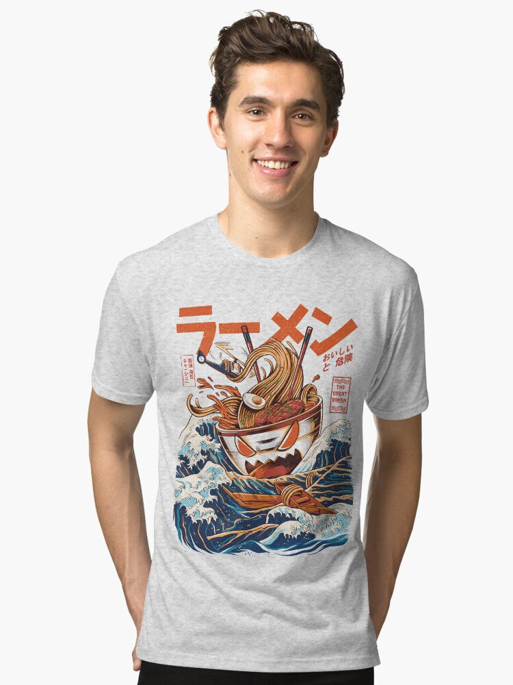 The Great Ramen off Kanagawa Tri blend T Shirt T Shirt Trending US Hot Right Now