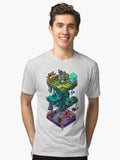 Dungeons and Isometric Dragons Tri blend T Shirt T Shirt Streetwear Style Fan Favorite