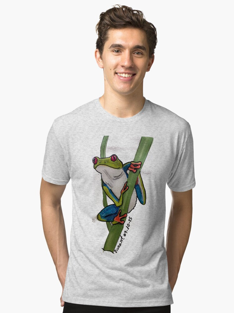 COLORFUL FROG Tri blend T Shirt T Shirt Premium Print Hot Right Now