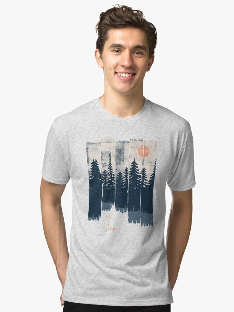 A Fox in the Wild Tri blend T Shirt T Shirt Comfort Fit Hot Right Now