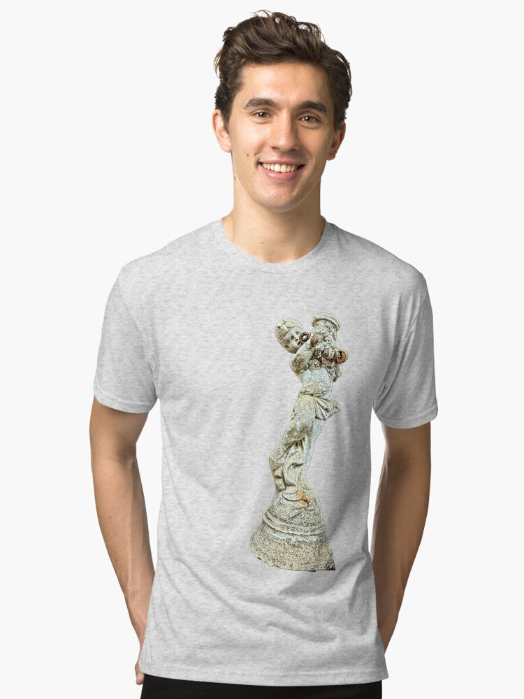 Vintage Cemetery Angel Statue The Steamboat Cemetery Watcher Photography Tri blend T Shirt T Shirt Comfort Fit Fan Favor