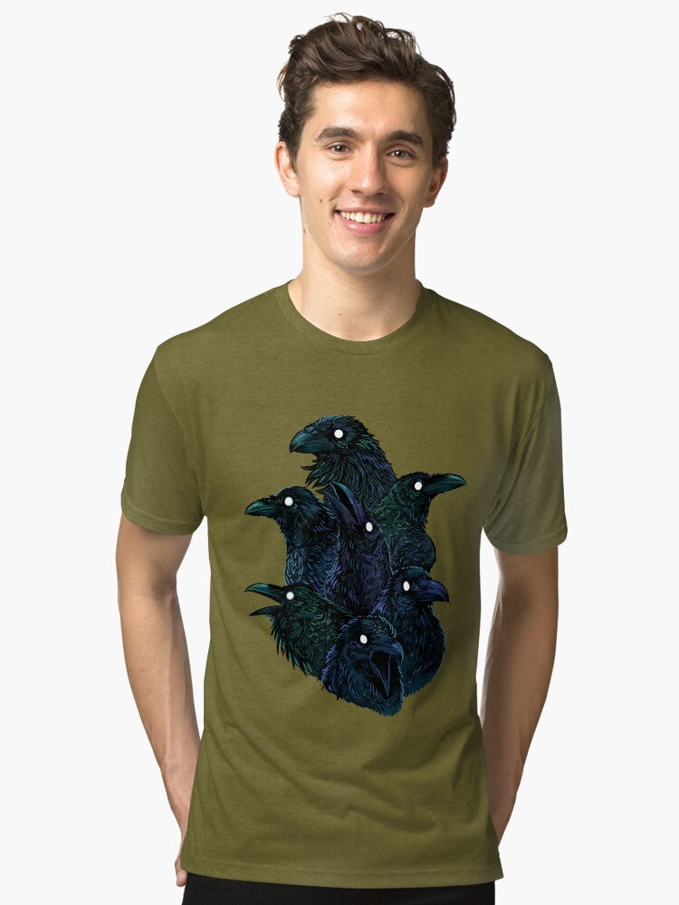 Raven pattern Tri blend T Shirt T Shirt High Search Demand Fan Favorite