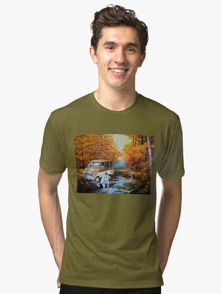 Living in a Van Down by the River Tri blend T Shirt T Shirt Streetwear Style Hot Right Now