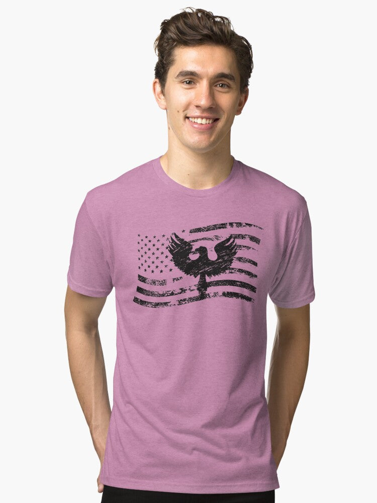 Patriotic Flag Tri blend Shirt T Shirt Everyday Wear
