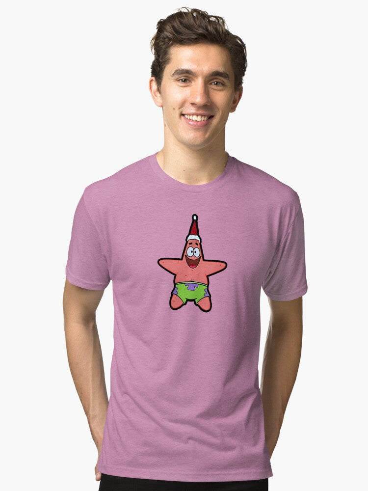 Patrick Star Christmas Star Tri blend T Shirt T Shirt Trending US Gift Ready