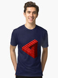 Escher Toy Bricks Red Tri blend T Shirt T Shirt Comfort Fit Best Seller Look