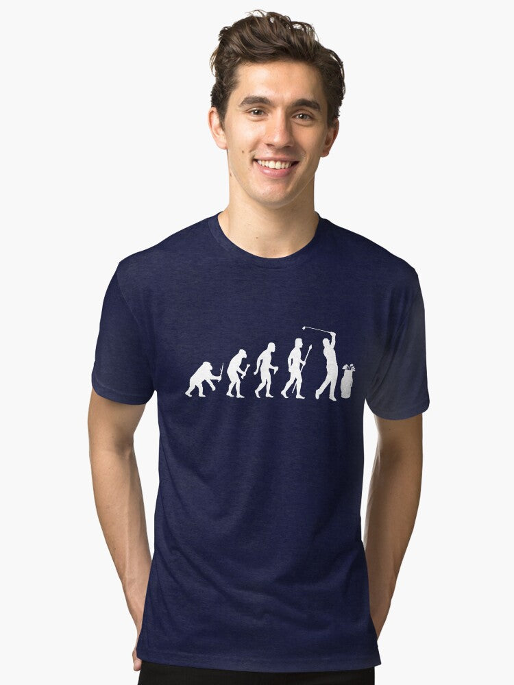Funny Evolution Of Golf Tri blend T Shirt T Shirt Trending US Gift Ready