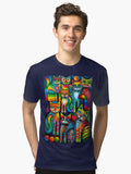 Owl and pussicats Tri blend T Shirt T Shirt Comfort Fit Best Seller Look