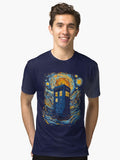 Starry blue box Tri blend T Shirt T Shirt Comfort Fit Best Seller Look