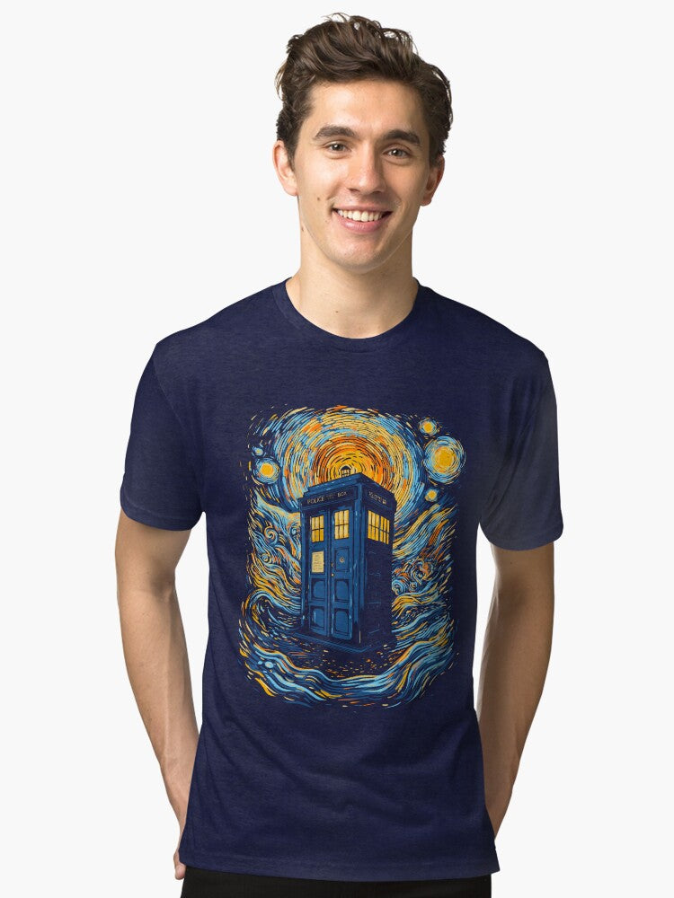Starry blue box Tri blend T Shirt T Shirt Comfort Fit Best Seller Look