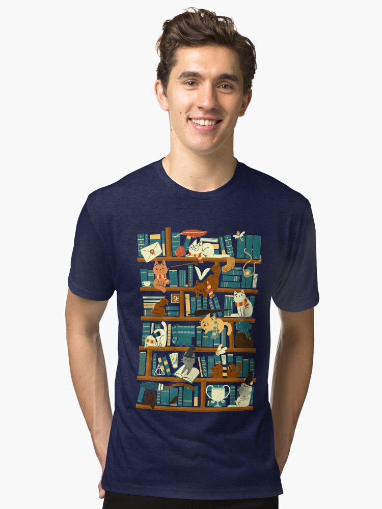 Library Magic School Tri blend T Shirt T Shirt High Search Demand Fan Favorite