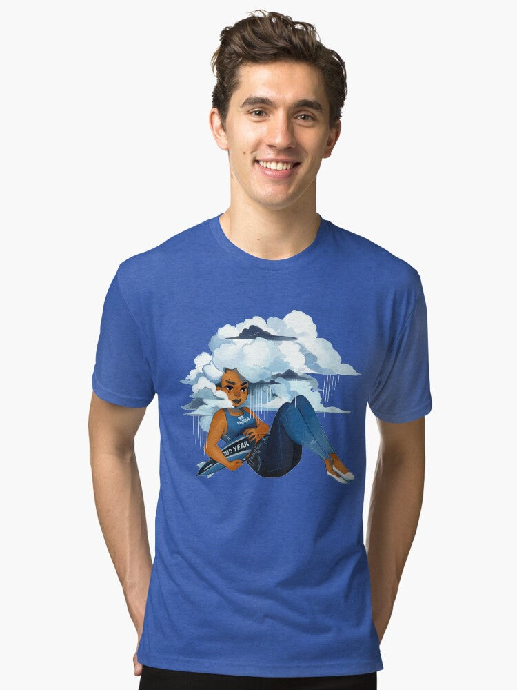 Head in the Clouds Tri blend T Shirt T Shirt Premium Print Daily Wear