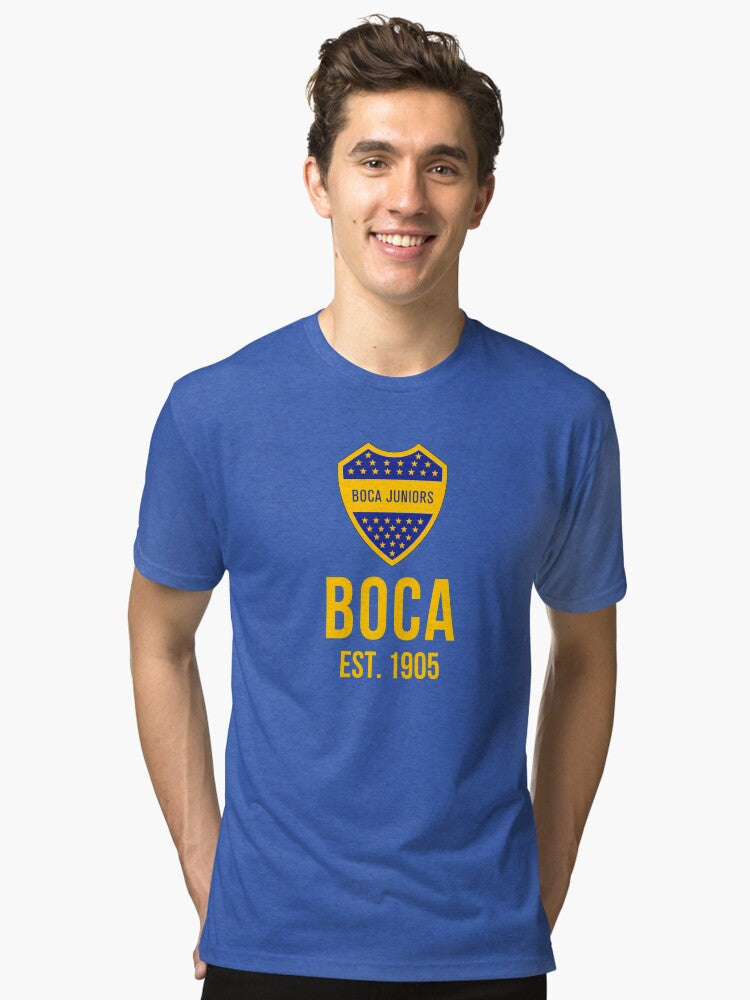 Boca Juniors Tri blend T Shirt T Shirt Premium Print Gift Ready