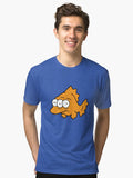 Blinky The Simpsons Themed HeckinFarOut Tri blend T Shirt T Shirt Streetwear Style Daily Wear