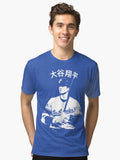 Shohei Ohtani Stencil Art Tri blend T Shirt T Shirt High Search Demand Fan Favorite