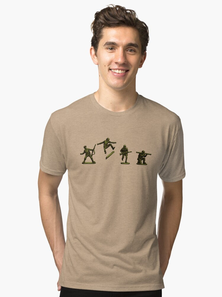 Plastic Toys Soldier Skateboard Kickflip Tri blend T Shirt T Shirt Premium Print Gift Ready
