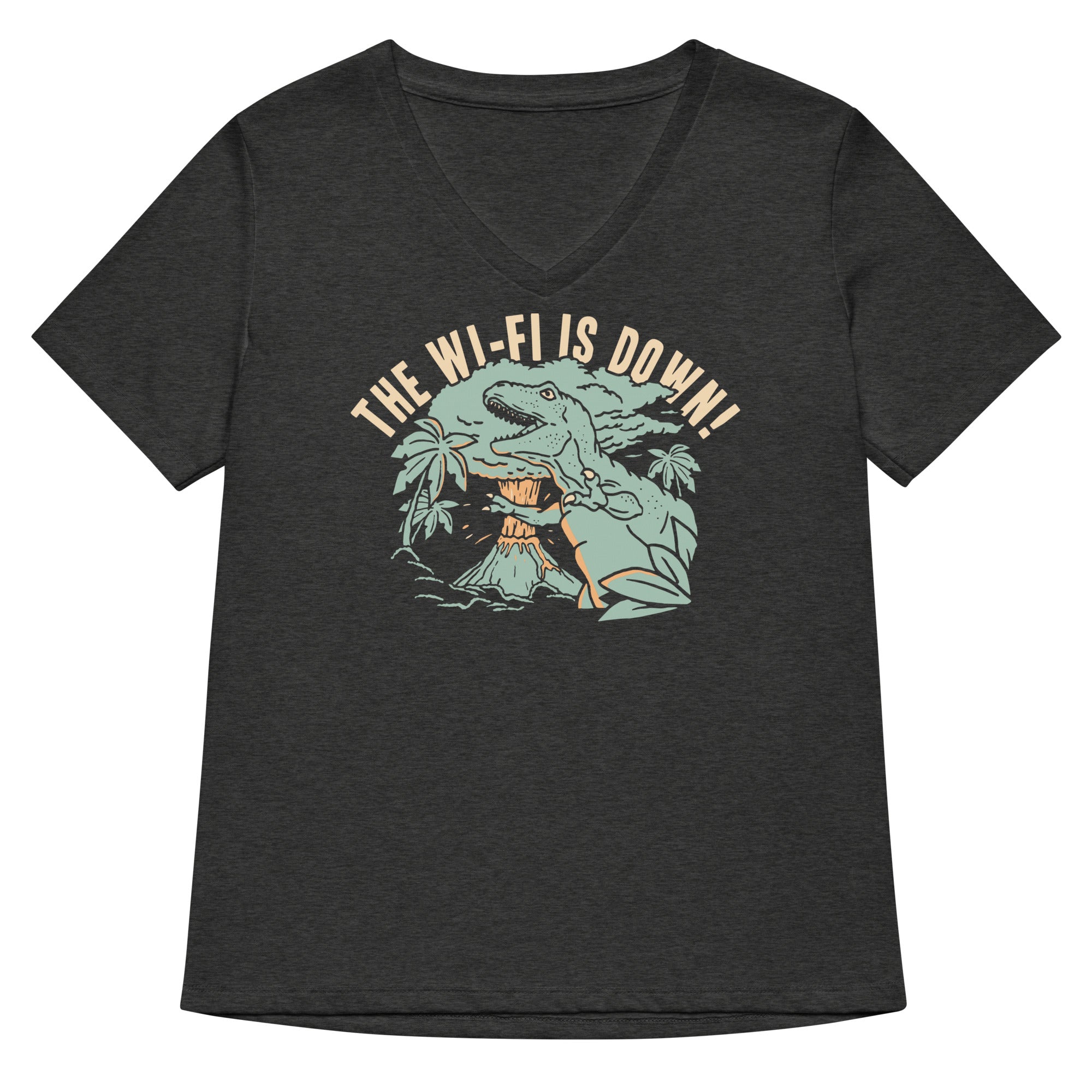 The Wi Fi Is Down Women S V Neck Tee V Neck T Shirt Premium Print