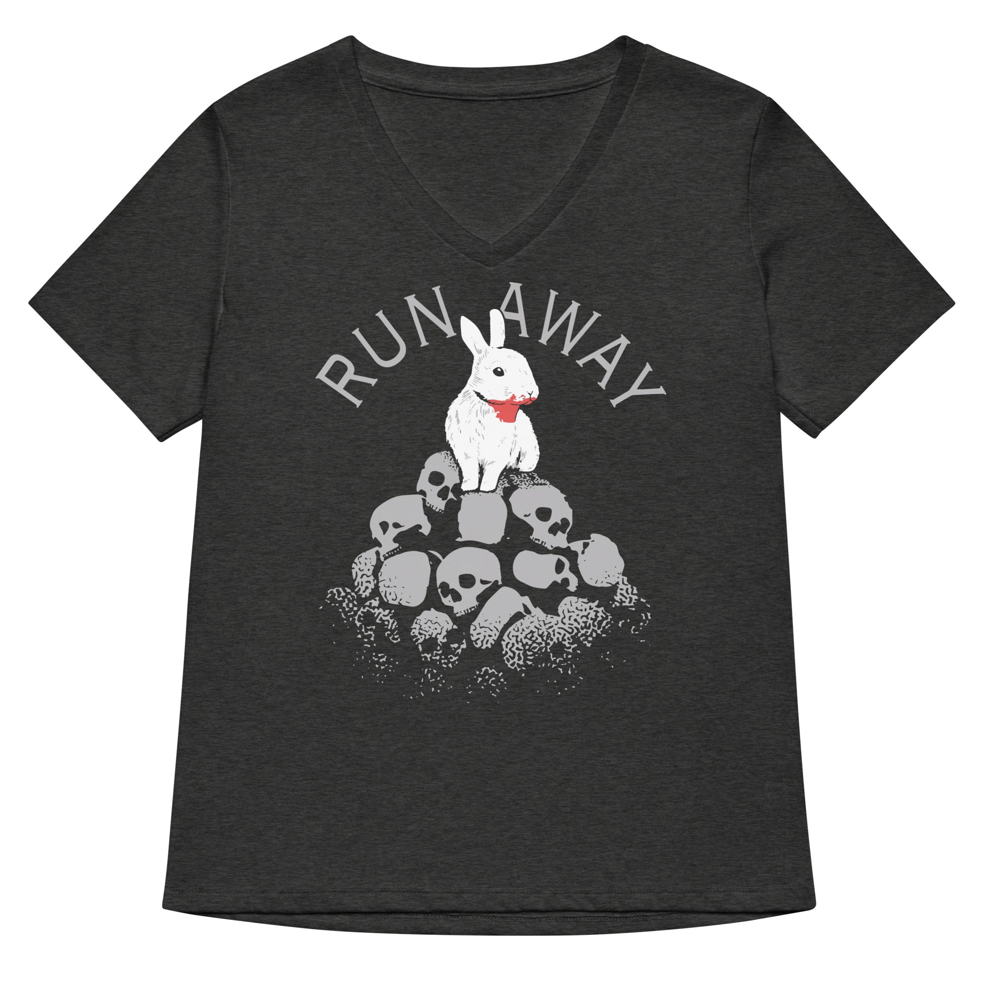 Run Away Women S V Neck Tee V Neck T Shirt Everyday Wear