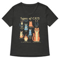 Types Of Cats Women S V Neck Tee V Neck T Shirt Minimal Style