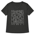 Suspicious Cats Women S V Neck Tee V Neck T Shirt Clean Design