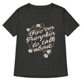 Give Em Pumpkin To Talk About Women S V Neck Tee V Neck T Shirt Everyday Wear