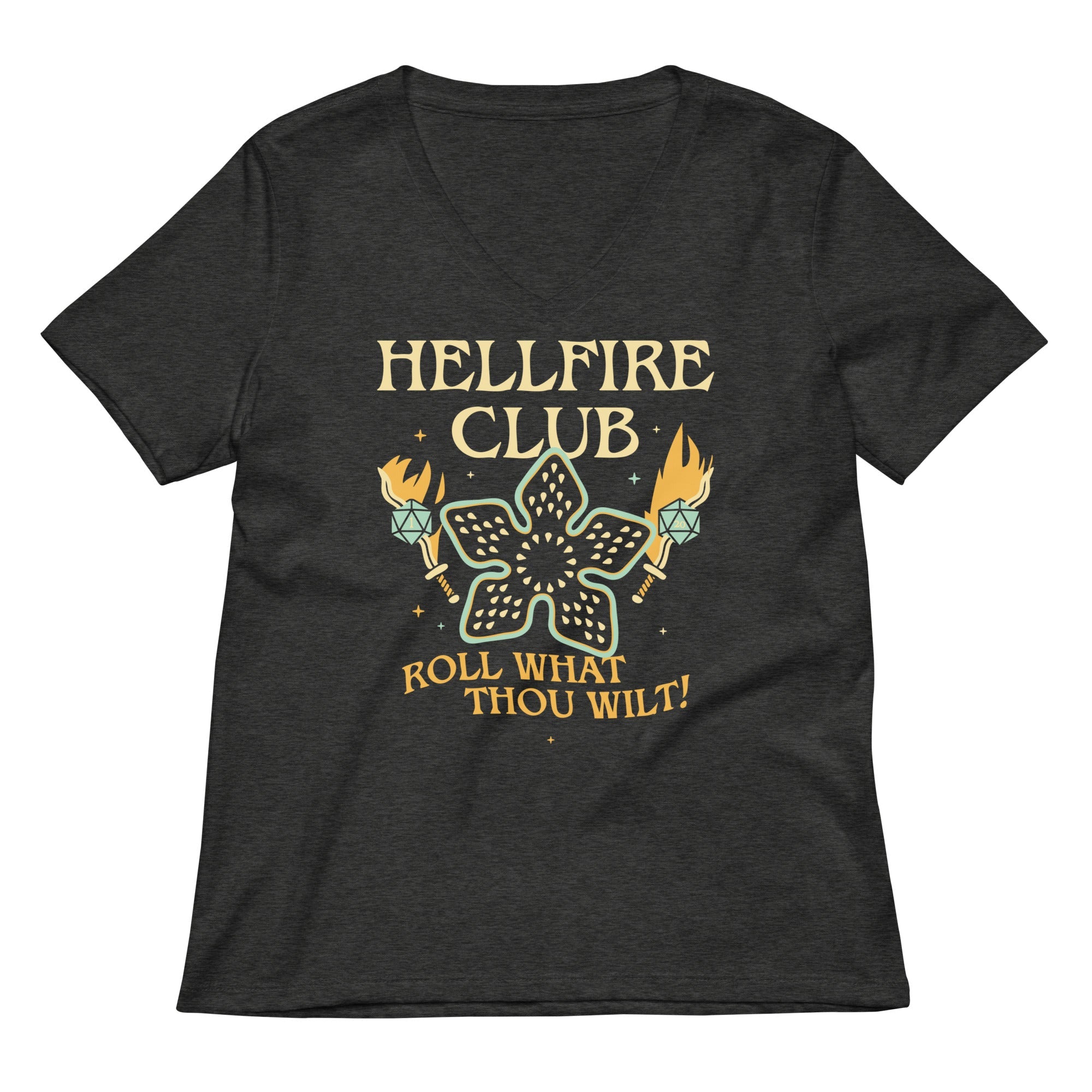 Hellfire Club Women S V Neck Tee V Neck T Shirt US Trend