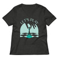 Let S Play Chess Women V Neck Tee V Neck T Shirt Everyday Wear