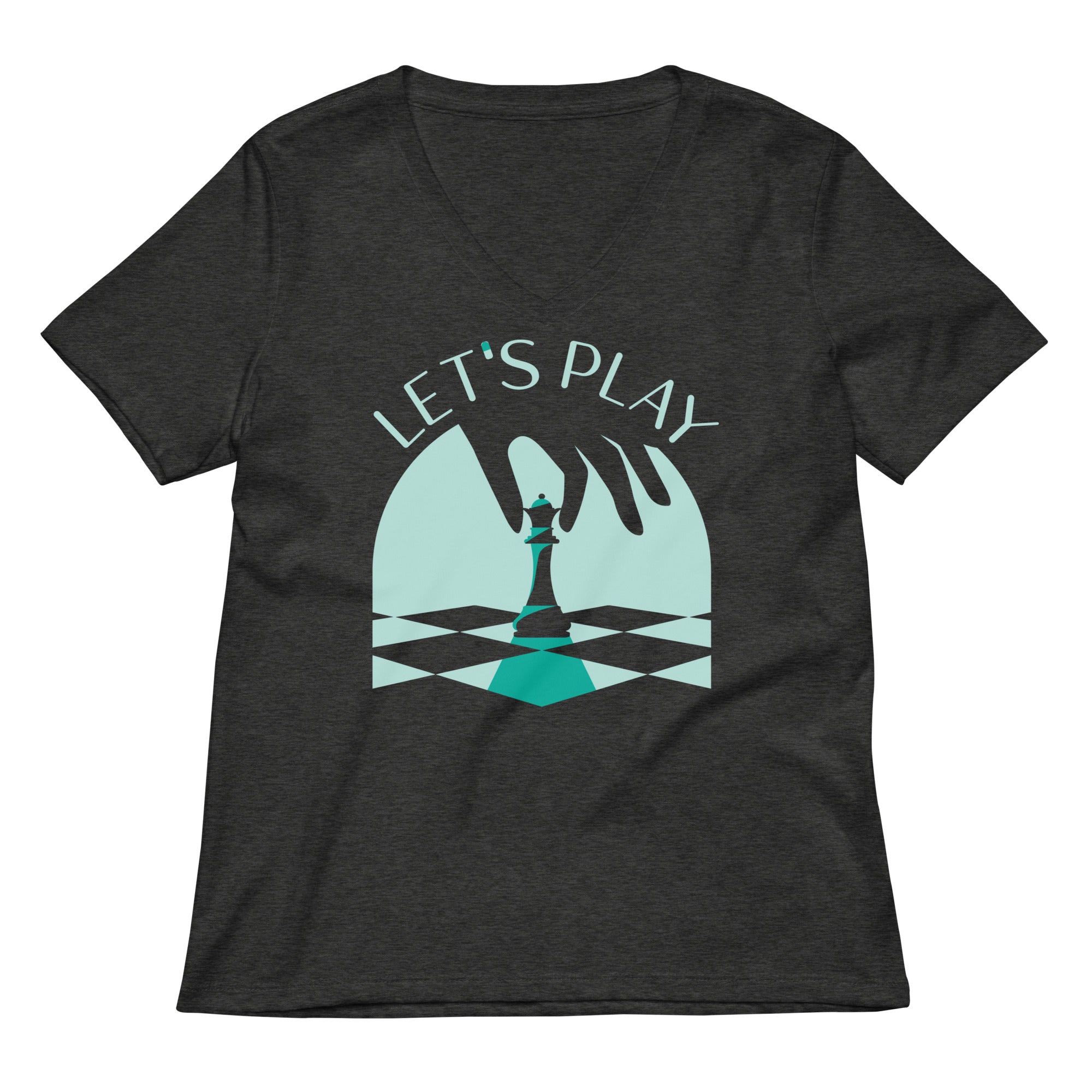 Let S Play Chess Women V Neck Tee V Neck T Shirt Everyday Wear