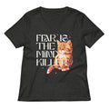 Fear Is The Mind Killer Cat Women S V Neck Tee V Neck T Shirt US Trend