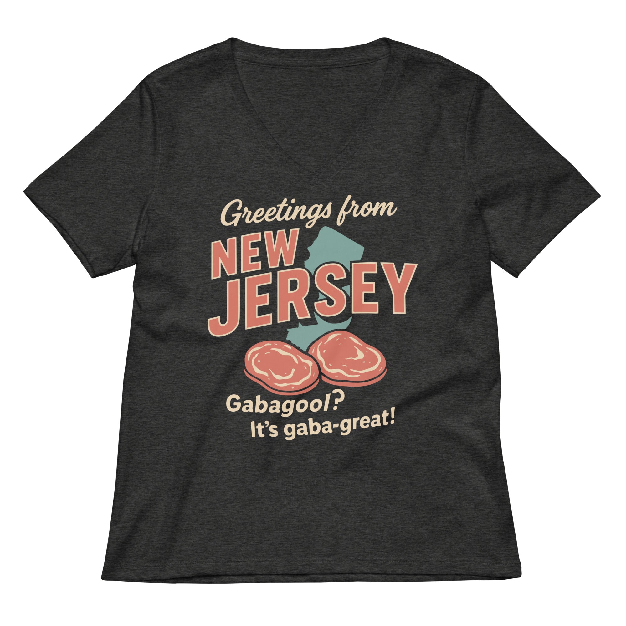 Greetings From New Jersey Women S V Neck Tee V Neck T Shirt Gift Ready