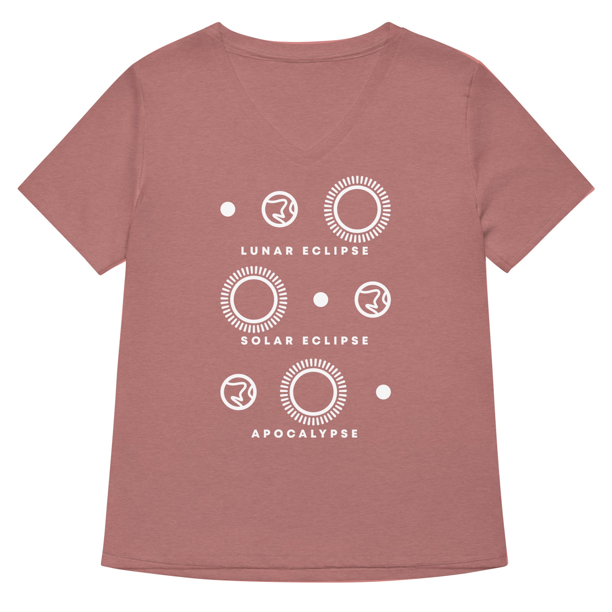 Lunar Eclipse Solar Apocalypse Women S V Neck Tee V Neck T Shirt Gift Ready