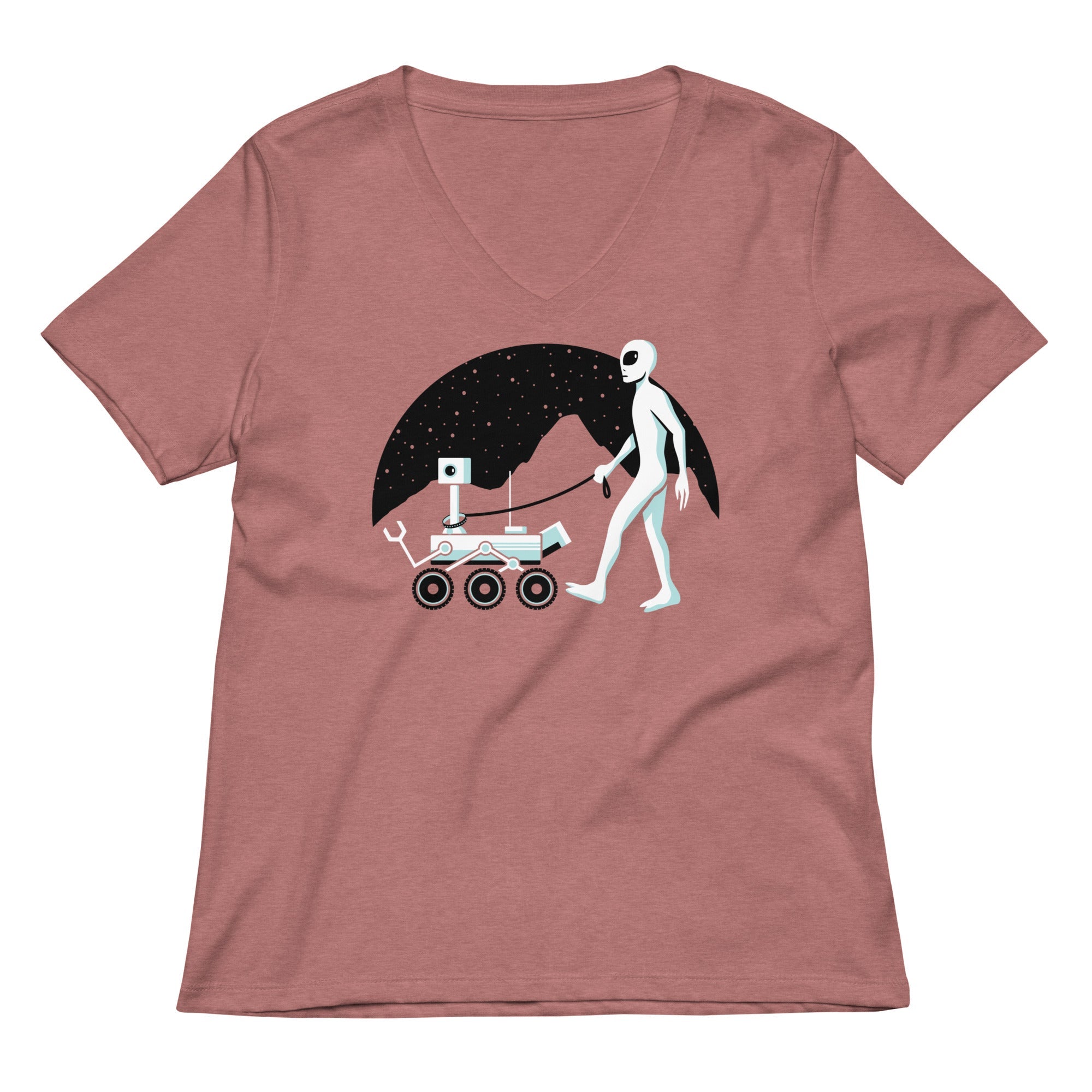 Mars Rover Women S V Neck Tee V Neck T Shirt Minimal Style