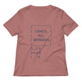 Cancel All Mondays Bunny Women S V Neck Tee V Neck T Shirt Gift Ready