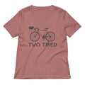 Two Tired Women S V Neck Tee V Neck T Shirt Clean Design