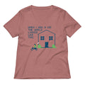 When I Was A Kid The World Women S V Neck Tee V Neck T Shirt Clean Design