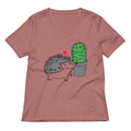 Prickly Love Women S V Neck Tee V Neck T Shirt Minimal Style