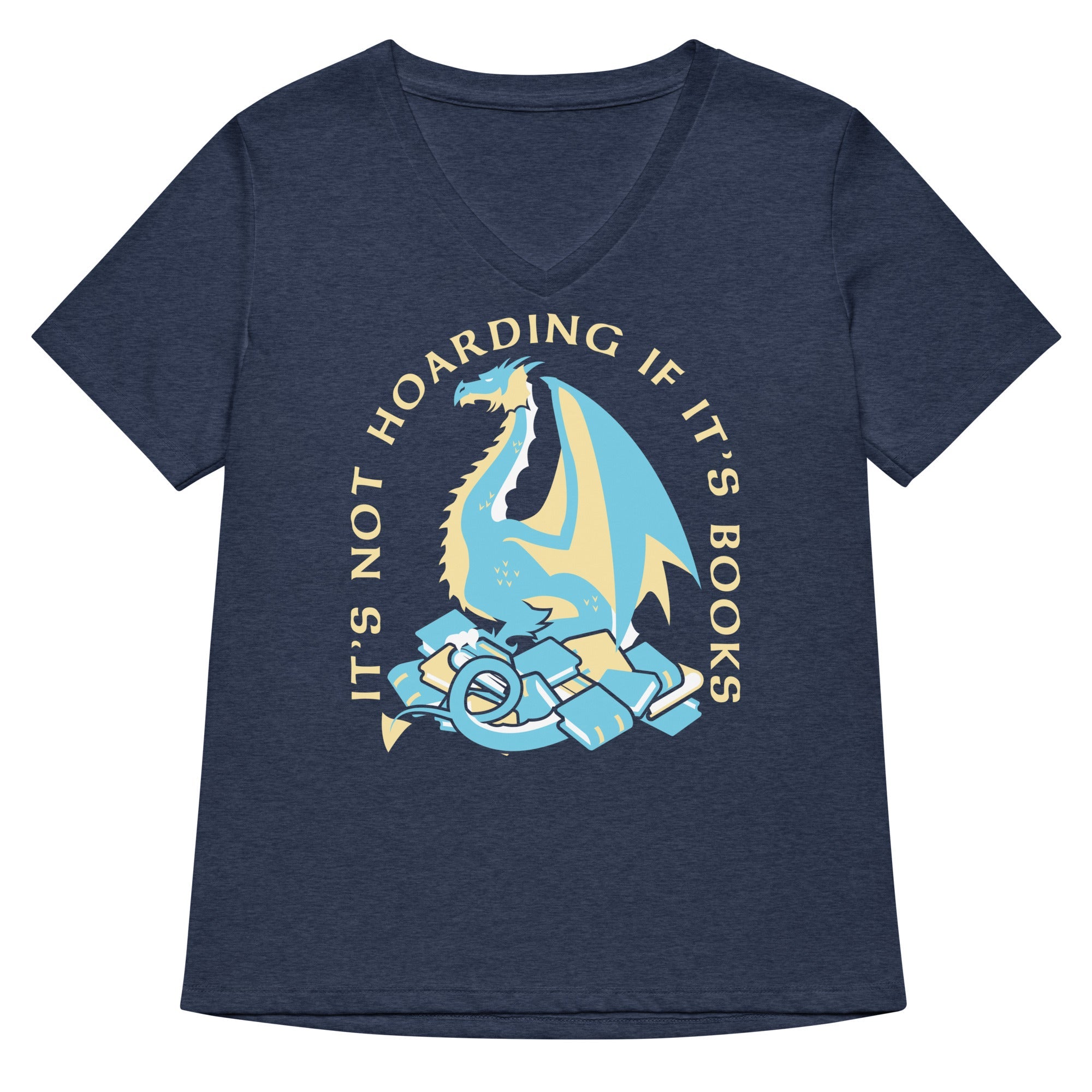 It S Not Hoarding If Books Women V Neck Tee V Neck T Shirt Premium Print