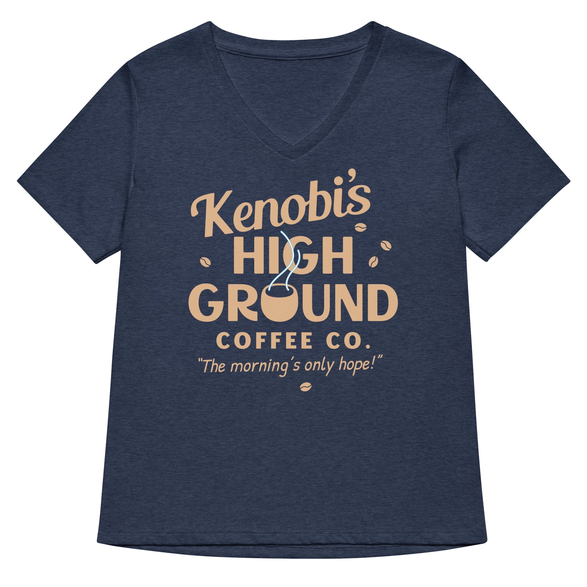 Kenobi S High Ground Coffee Co Women V Neck Tee V Neck T Shirt Minimal Style