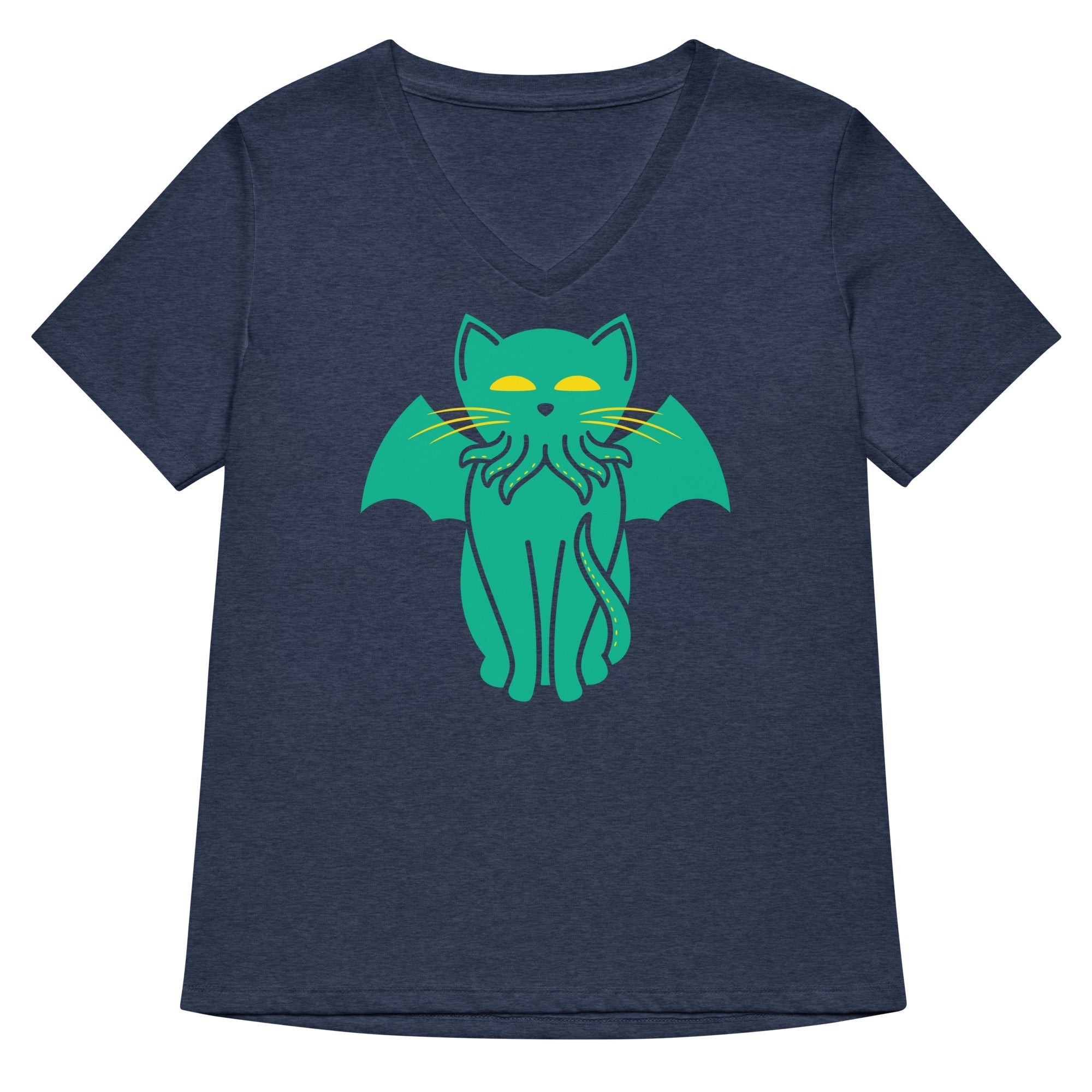 Cathulhu Women S V Neck Tee V Neck T Shirt Everyday Wear