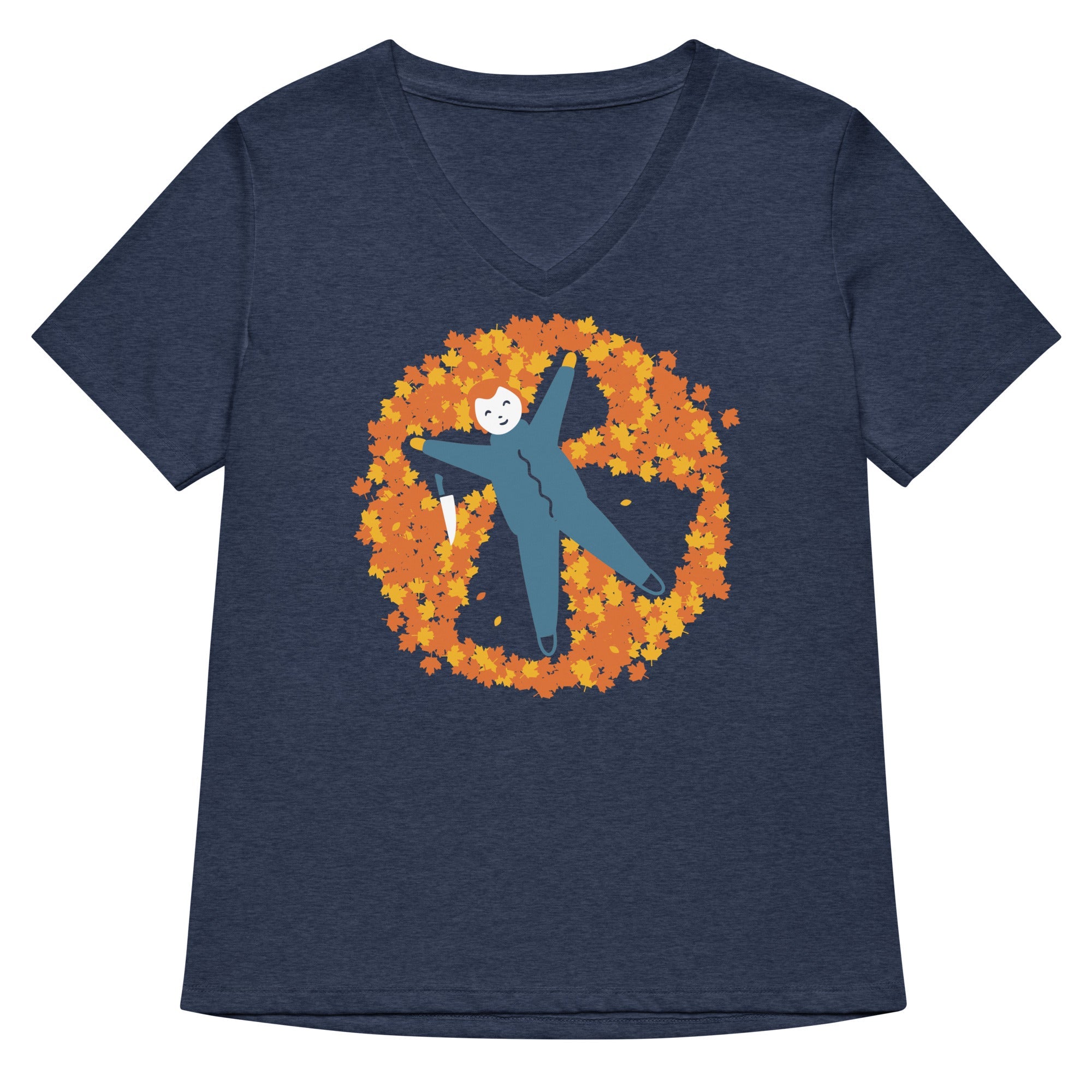 Autumn Angel Women S V Neck Tee V Neck T Shirt Minimal Style