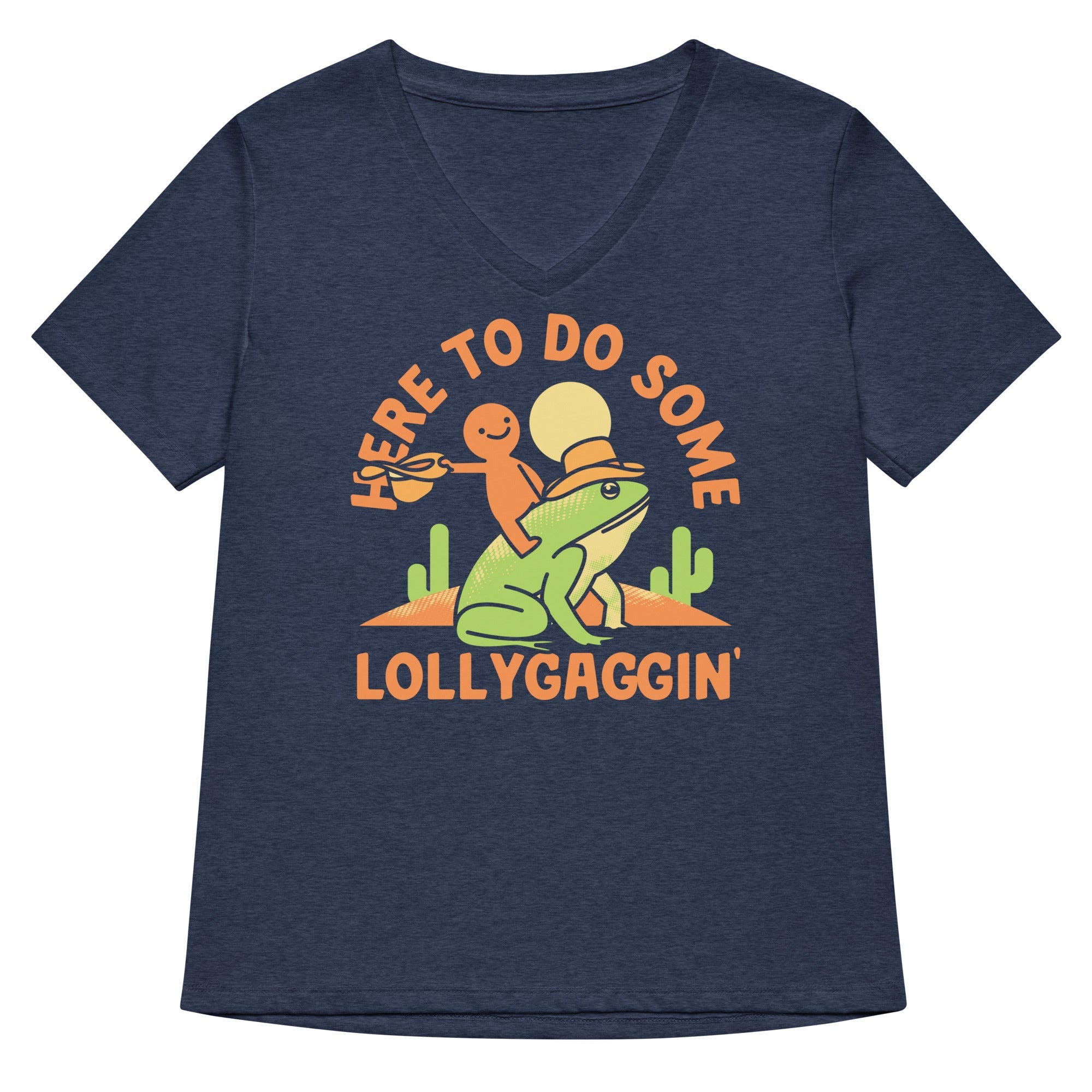 Here To Do Some Lollygaggin Women S V Neck Tee V Neck T Shirt Minimal Style