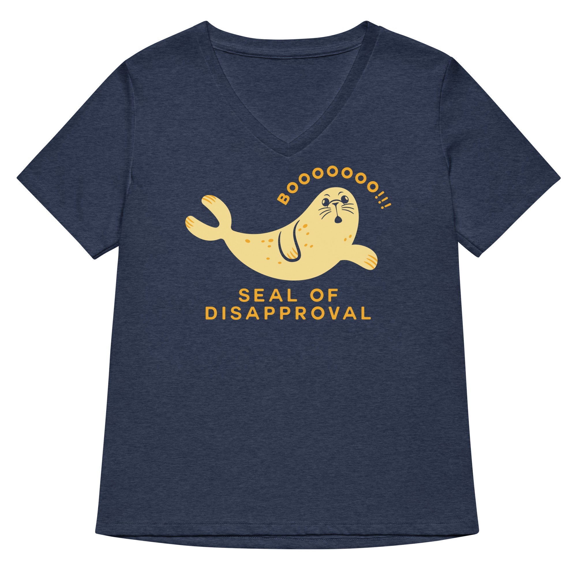 Seal Of Disapproval Women S V Neck Tee V Neck T Shirt Everyday Wear