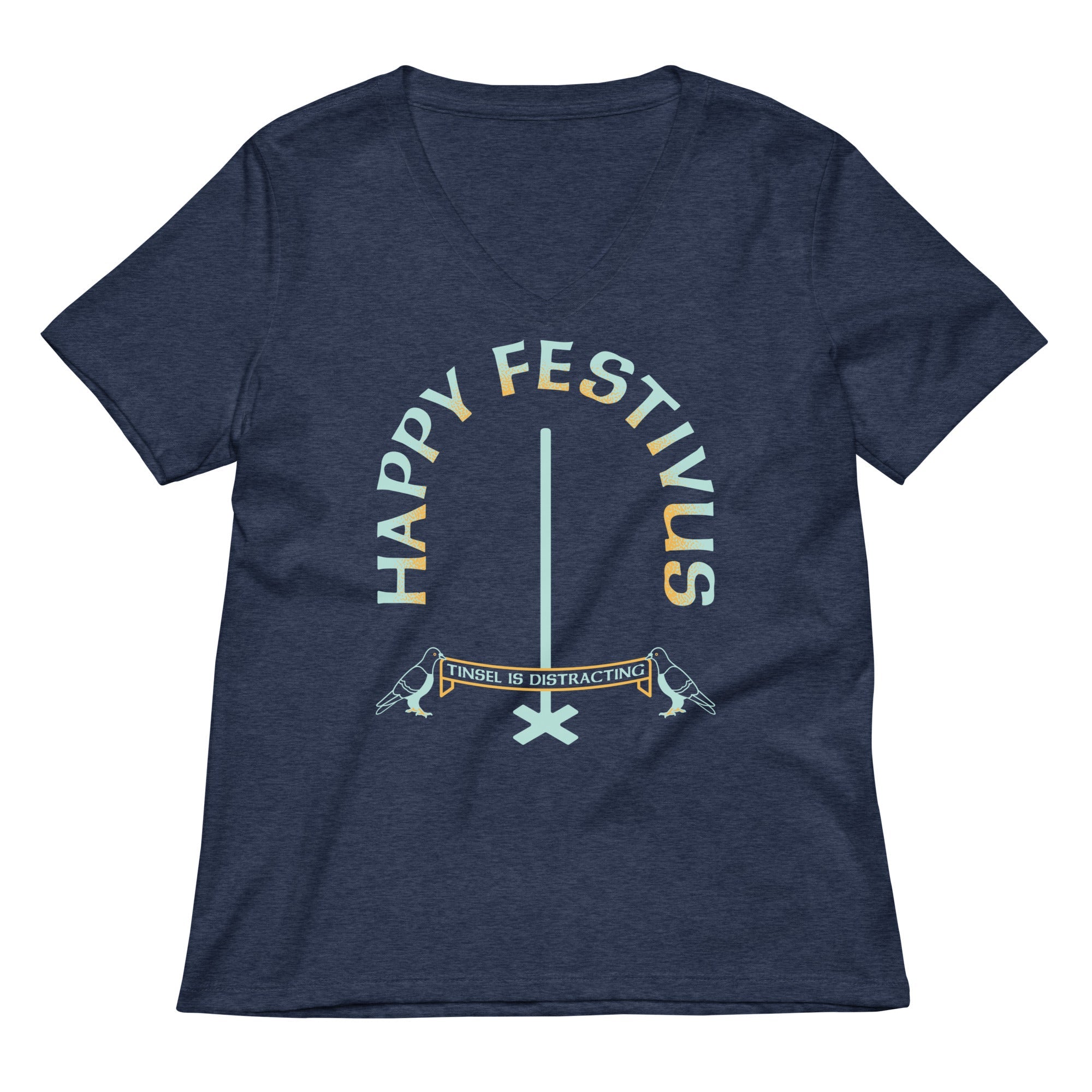 Happy Festivus Women S V Neck Tee V Neck T Shirt Everyday Wear